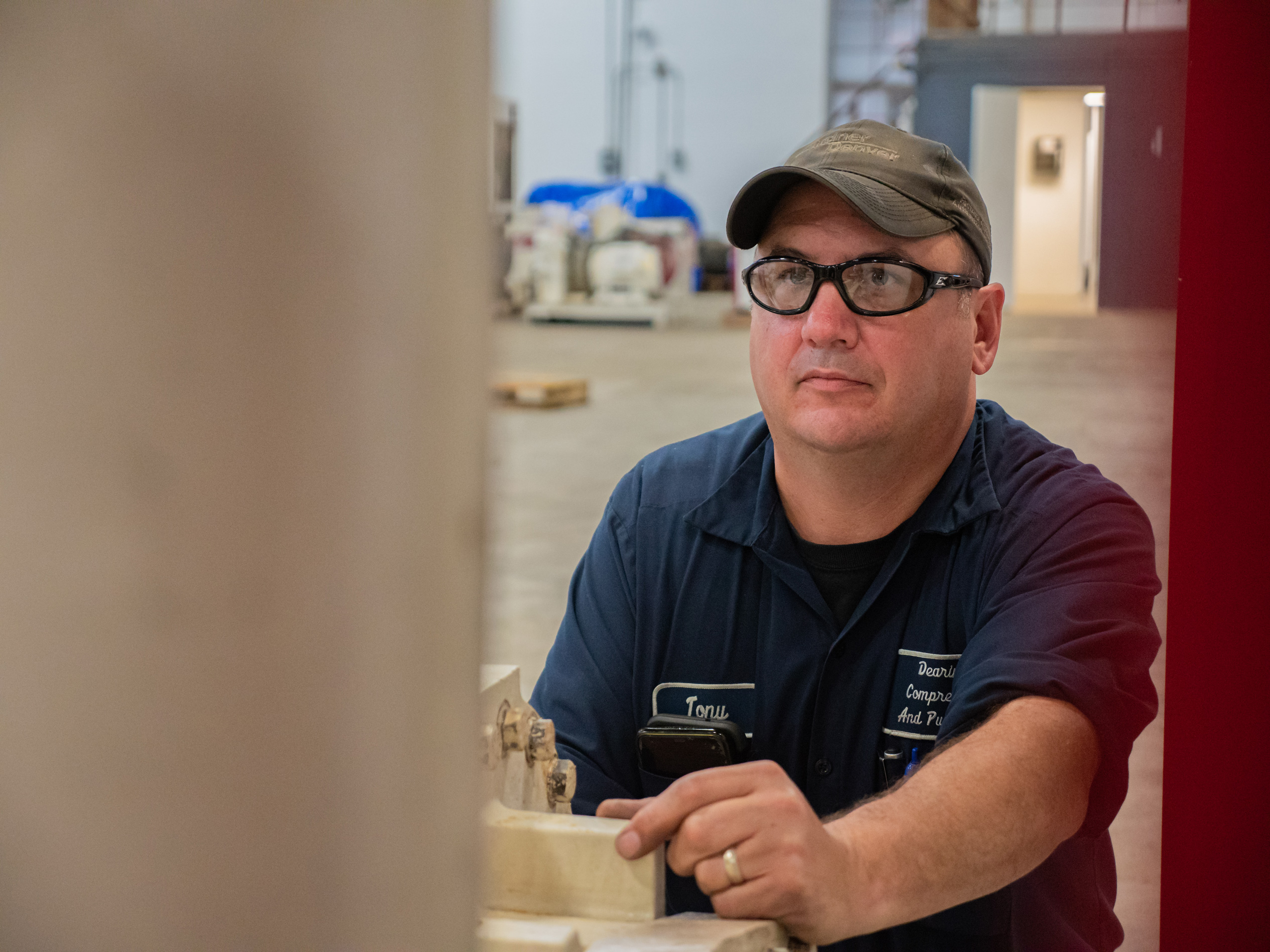 Dearing Compressor technician working at youngstown facility